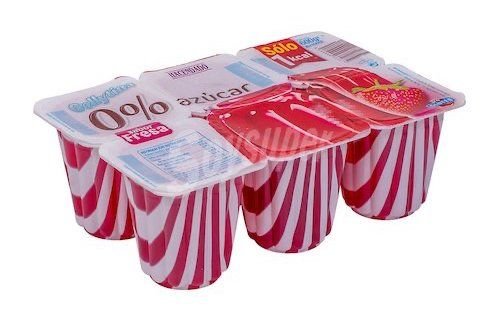 Hacendado Gelatina de fresa 0% azúcar Pack 6 x 100 gr