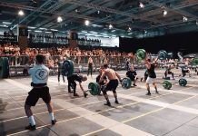 Atletas realizando arrancadas en el Italian Showdown 2019