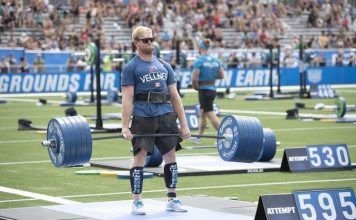 Patrick vellner realizando el WOD CrossFit Total en los CrossFit Games 2018