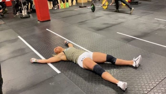 Sara Sigmundsdóttir en la fase uno de los CrossFit Games 2020