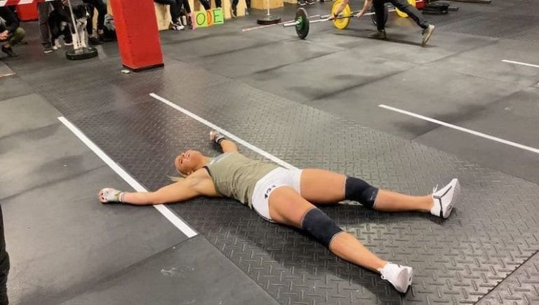 Sara Sigmundsdóttir en la fase uno de los CrossFit Games 2020