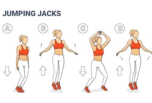 como hacer jumping jacks