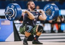 mat fraser realizando un squat clean crossfit games 2019