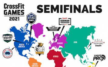 Mapa con los eventos de las semifinales crossfit games 2021