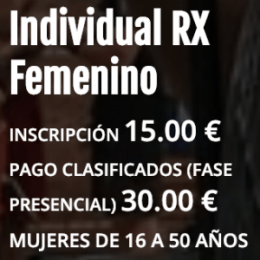 individual femenino pro games 2019